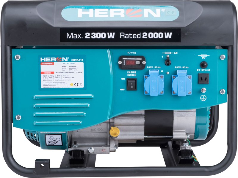 Elektrocentrála HERON benzínová - 5,5 HP, 2,3 kW, 230V/8,7A