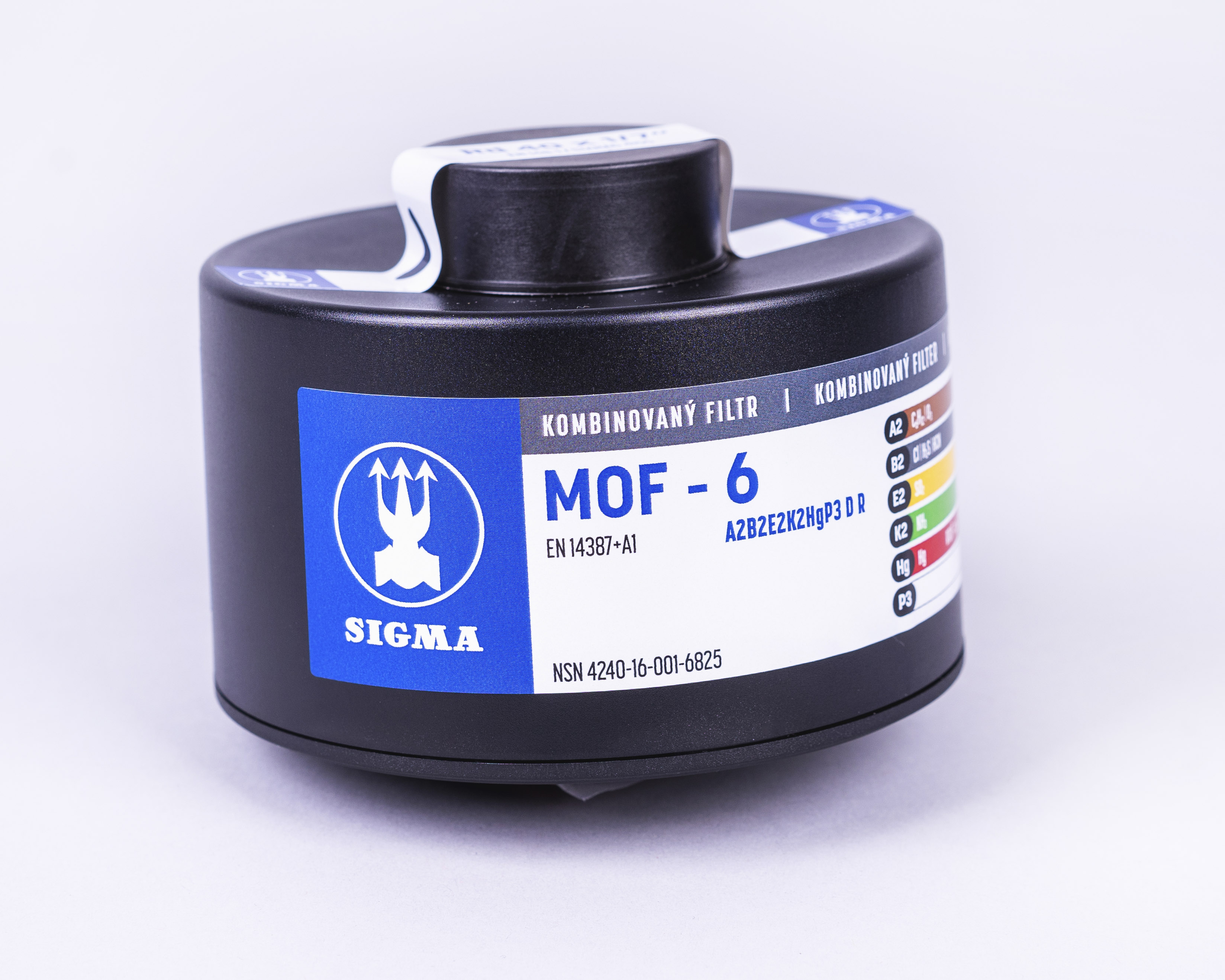 Filtr kombinovaný MOF-6 - A2B2E2K2HgP3 D R
