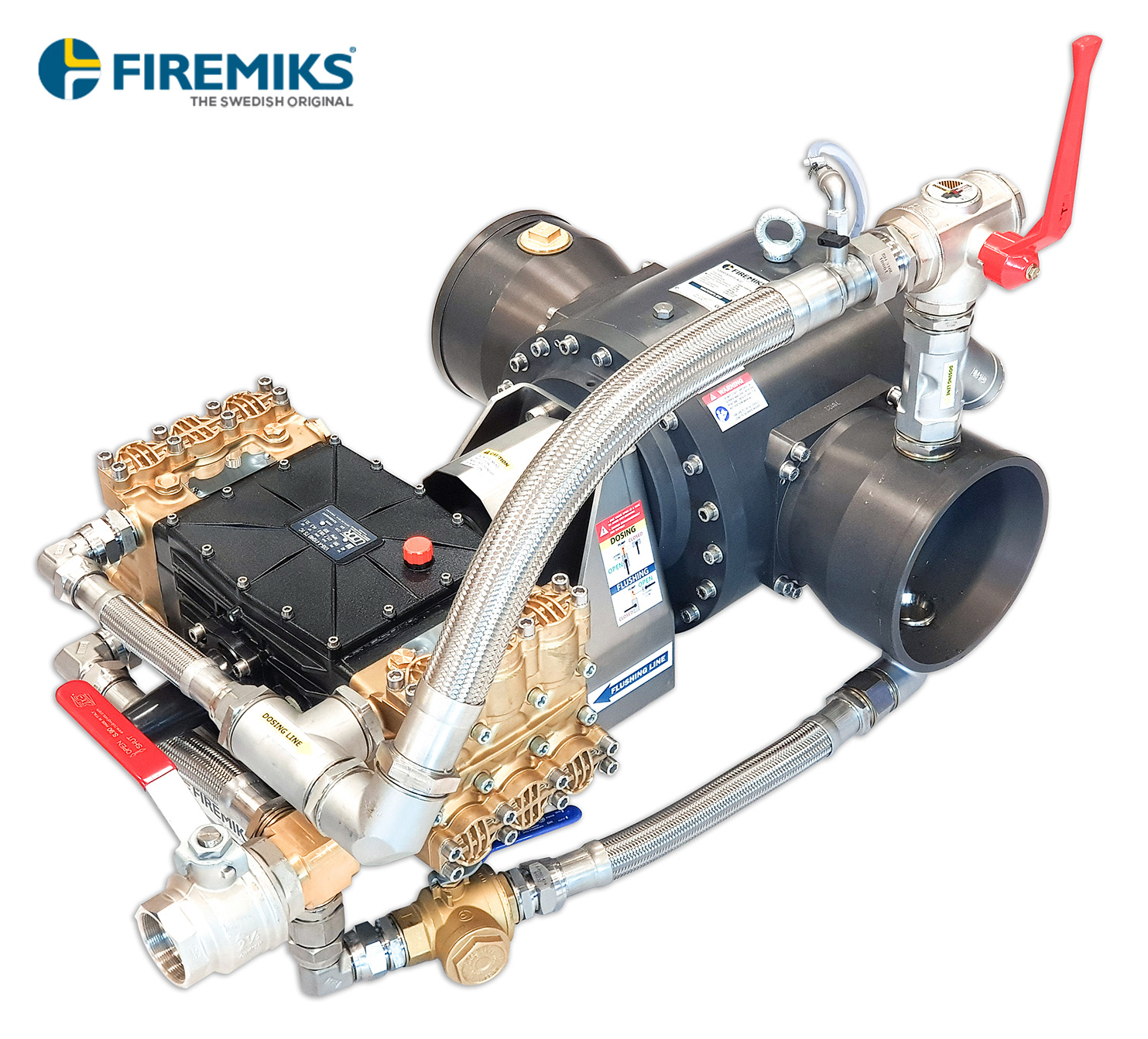 Speciální přiměšovač Firemiks 0,5-1-PP-F-ALU-DRV - průtok 180 l/min